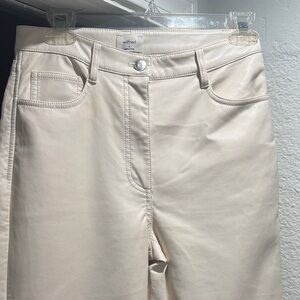 Wilfred High Rise Off-White faux leather pants